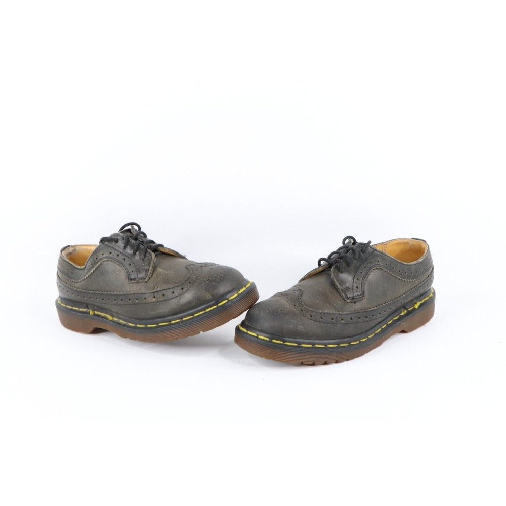 Vtg 90s Dr Martens Womens 5 Goth EDM Distressed Leather Chunky Wingtips Shoes